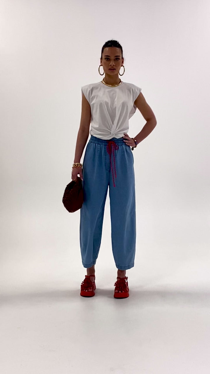 Husk Twist Tee - White
