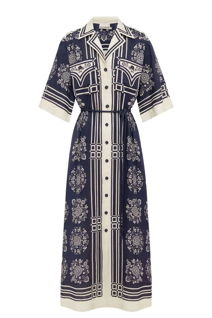 Alemais Banderra Linen Shirtdress