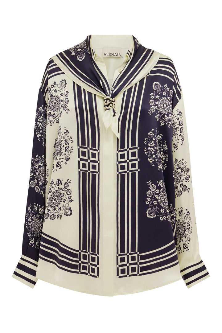 Alemais Banderra Silk Scarf Shirt