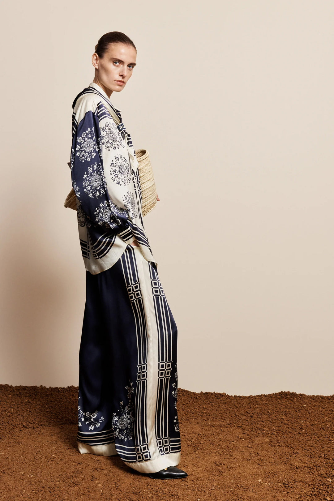 Alemais Banderra Silk Scarf Shirt
