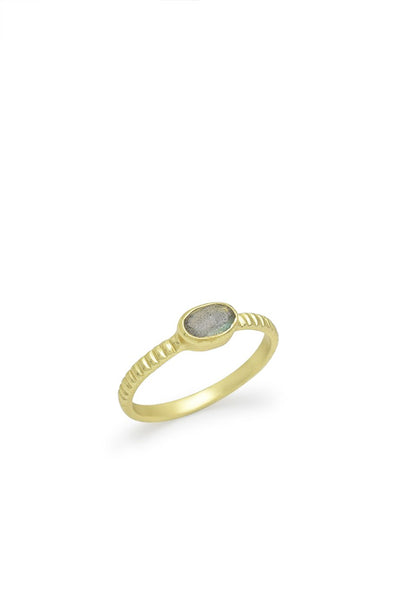 Husk Labrodite Ring - Gold
