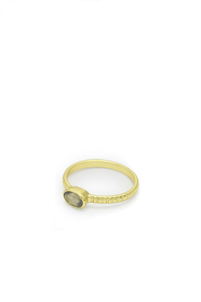 Husk Labrodite Ring - Gold