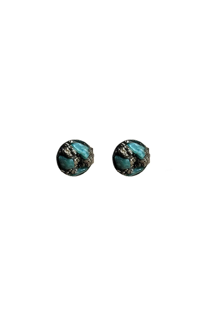 Marly Moretti Amazonite Stud - Silver