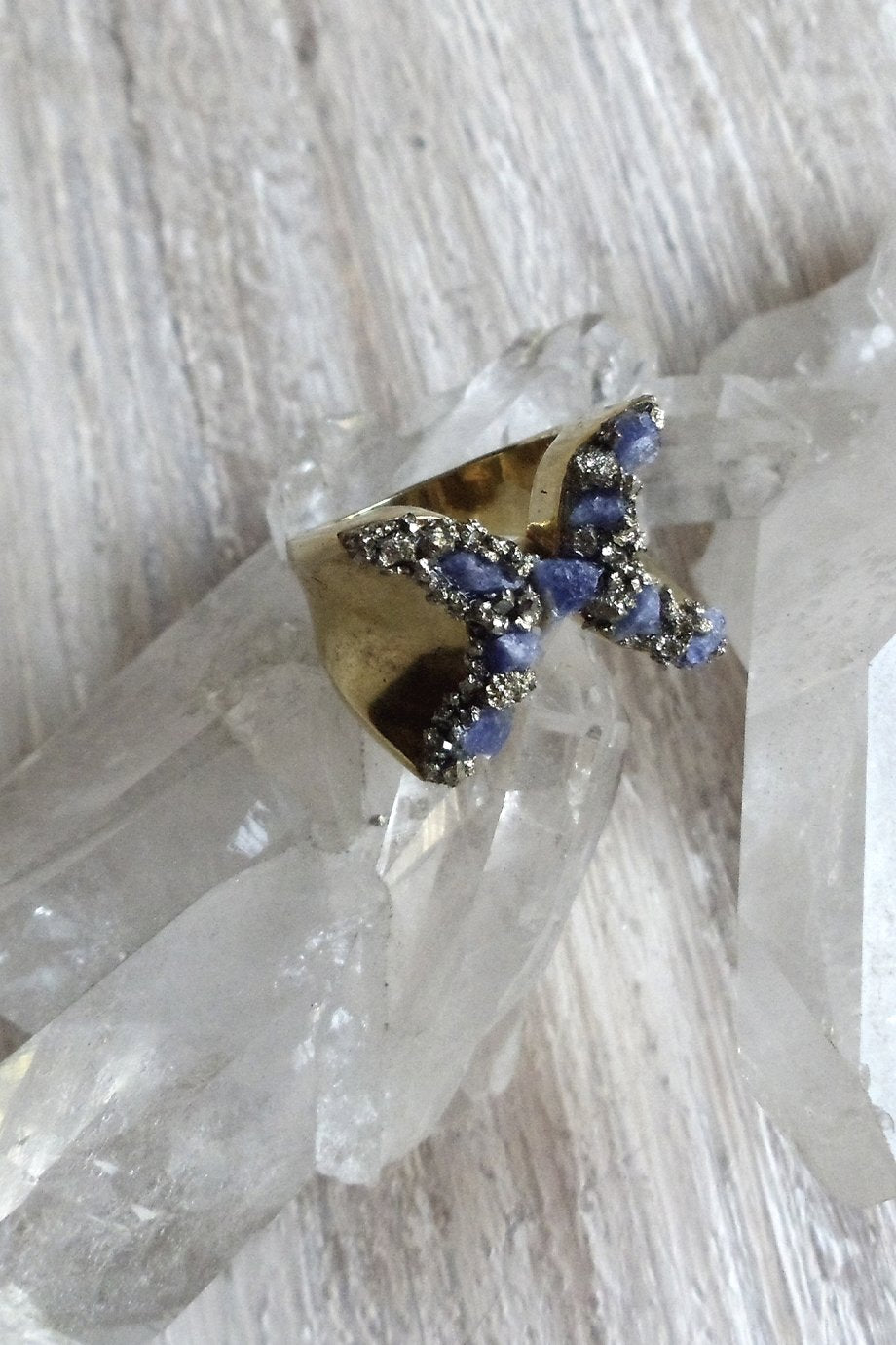 Marly Moretti Sodalite Ring - Brass