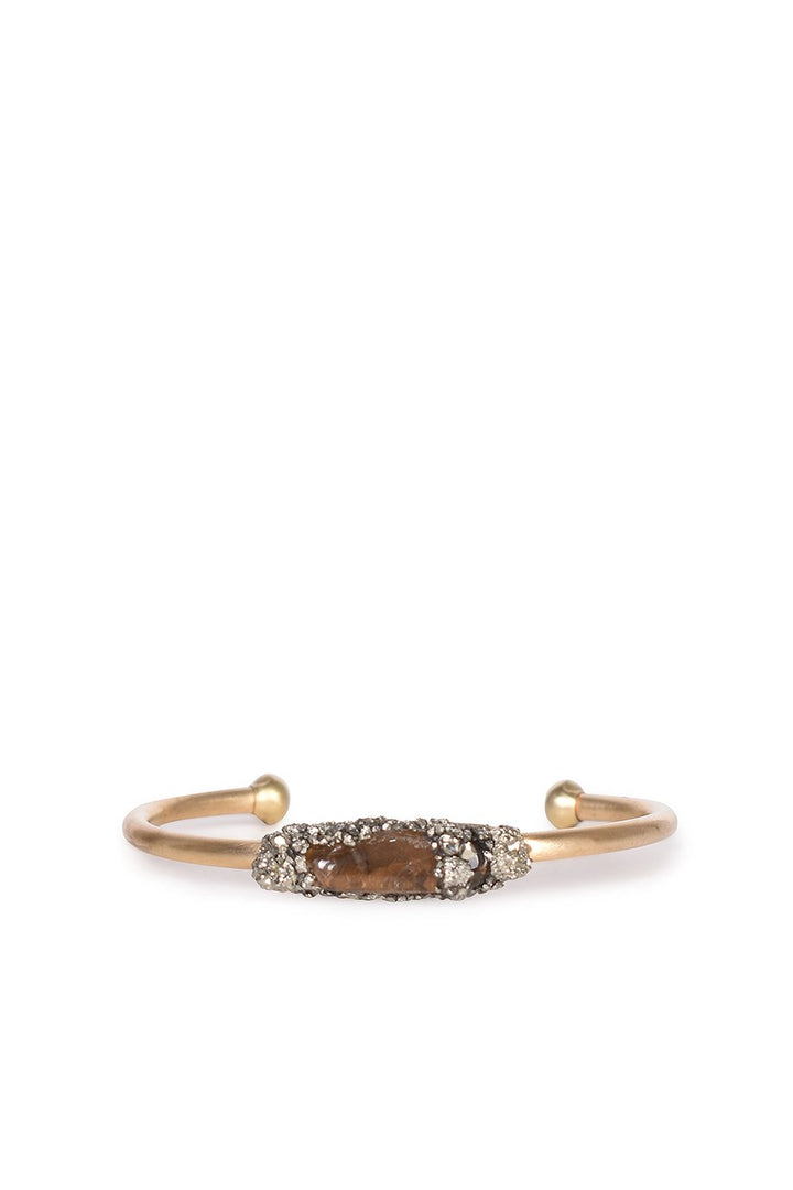 Marly Moretti Quartz Cuff - Brass