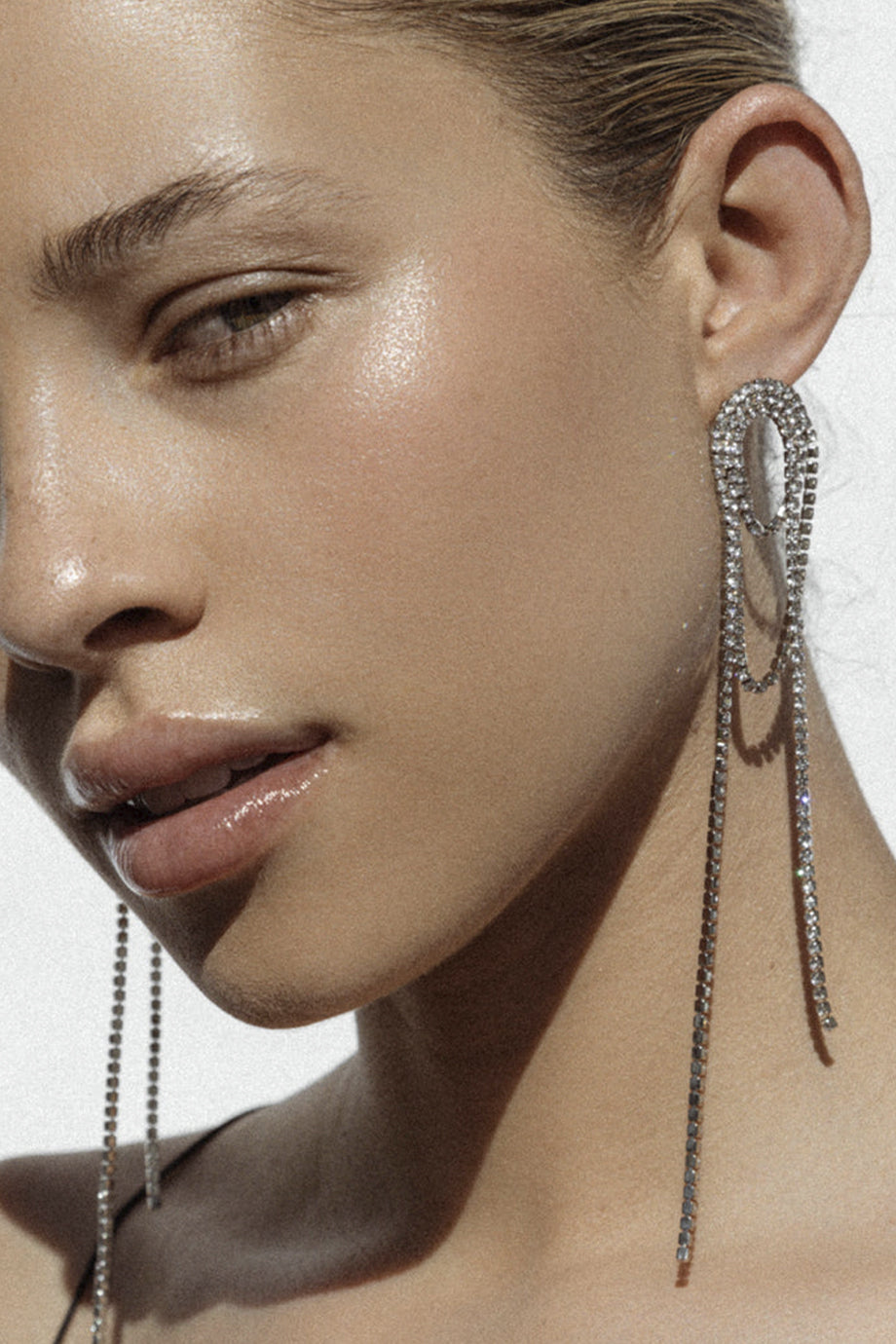 Shashi Crystal Earring - Silver