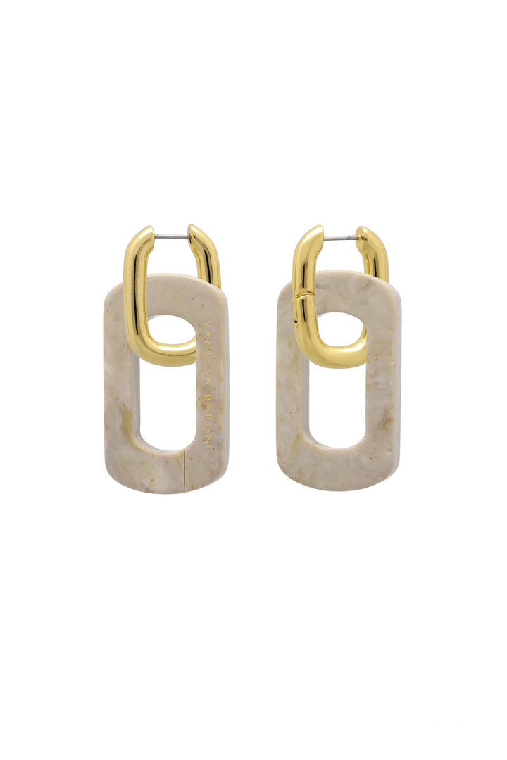 Vanessa Baroni Edge Earring - Travertine