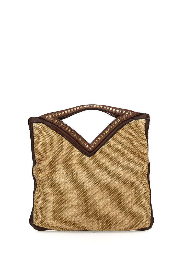 Campomaggi Straw Crossbody - Cognac