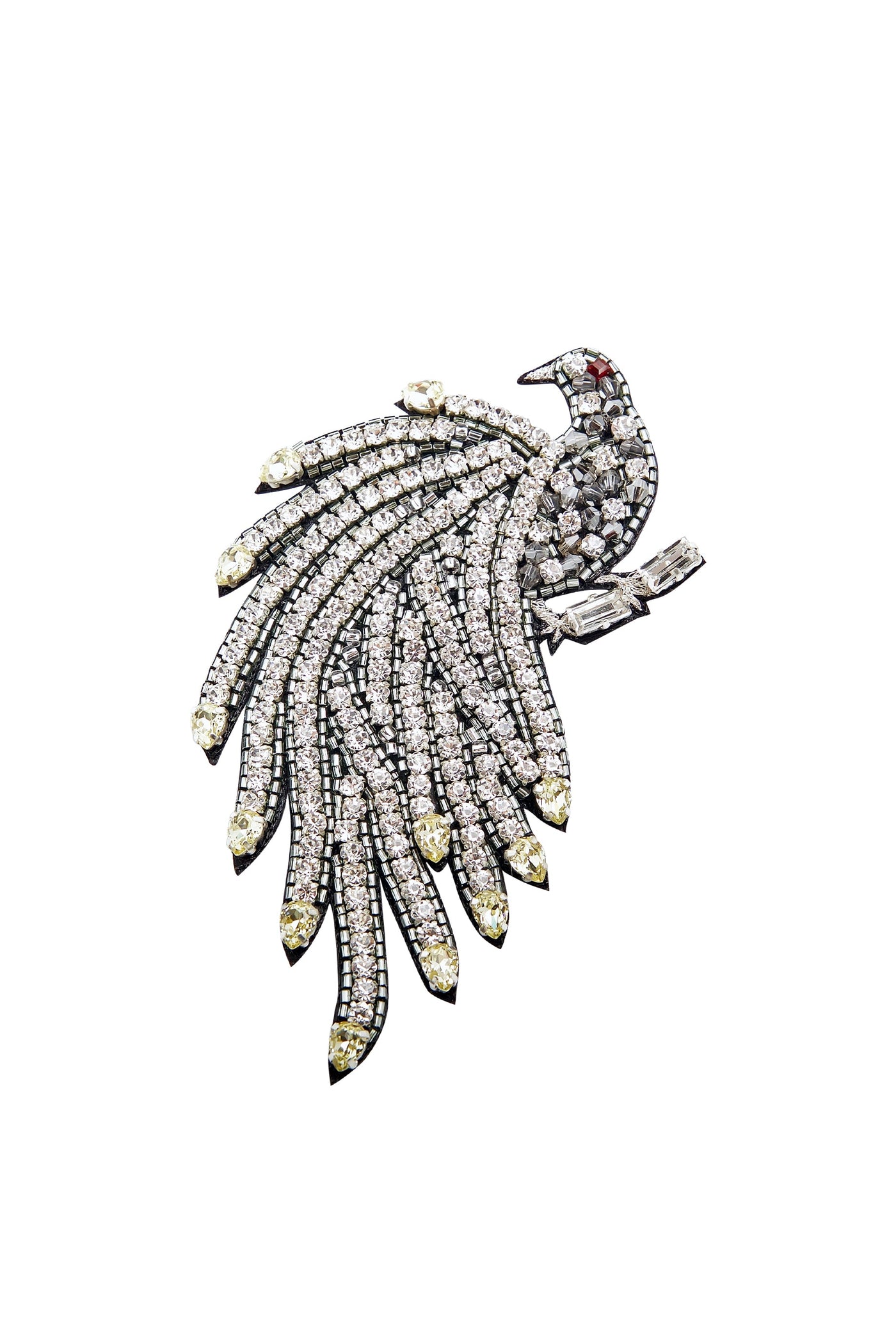 Madiso Peacock Brooch - Silver