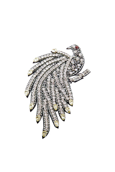 Madiso Peacock Brooch - Silver