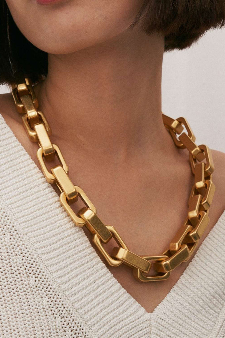 Vanessa Baroni Tank Necklace - Gold