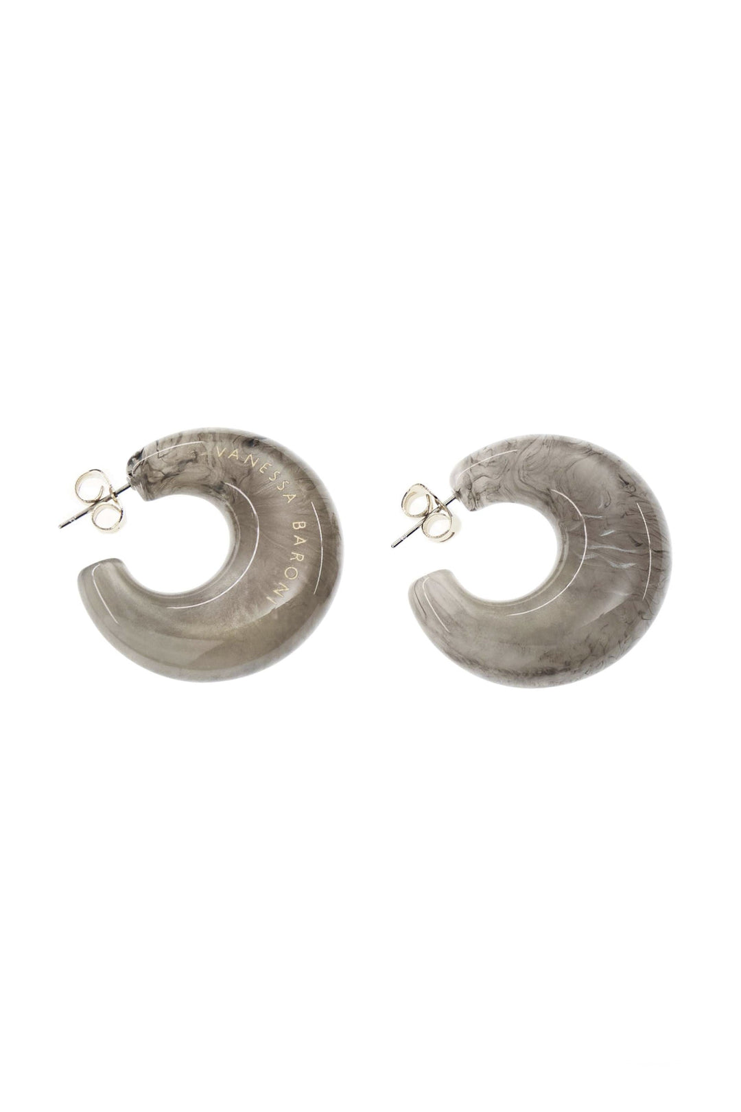 Vanessa Baroni Moon Earring - Grey