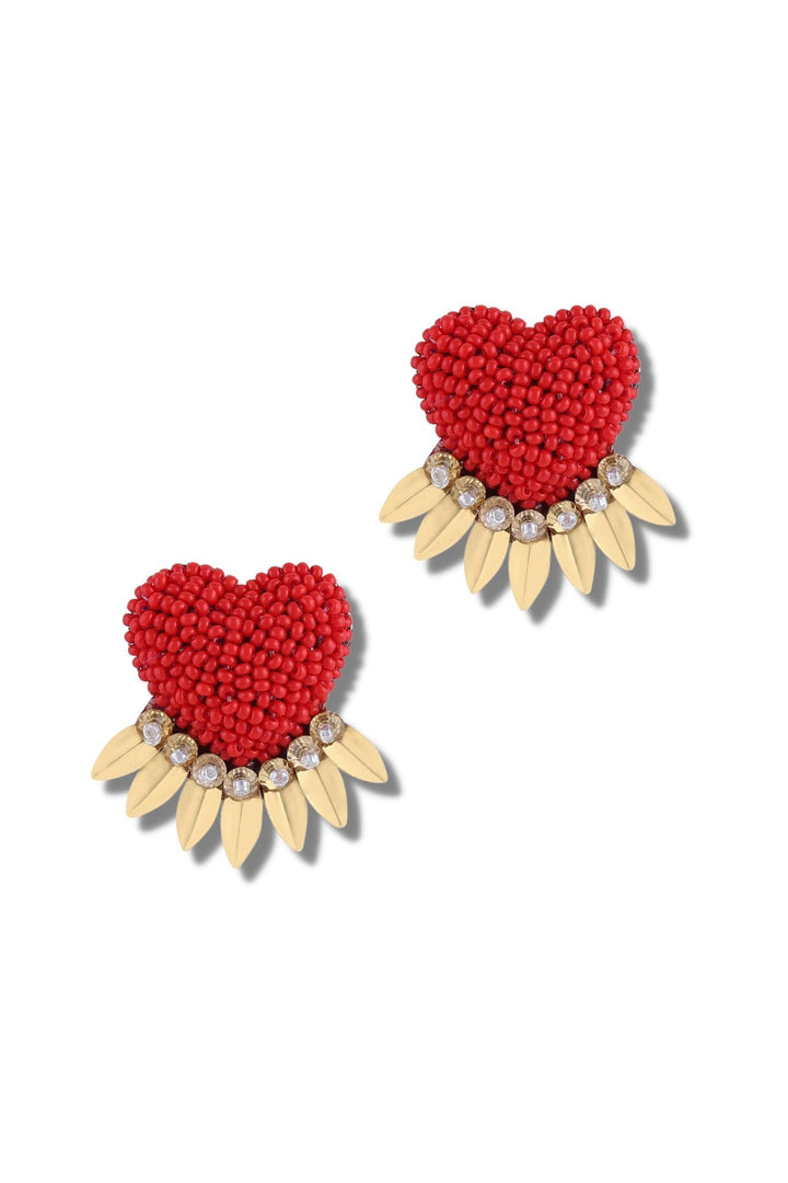 Deepa Gurnani Danika Earring - Red