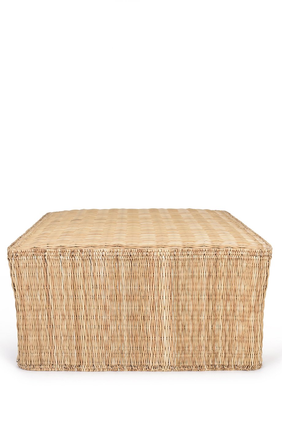 Husk Rattan Ottoman - Natural