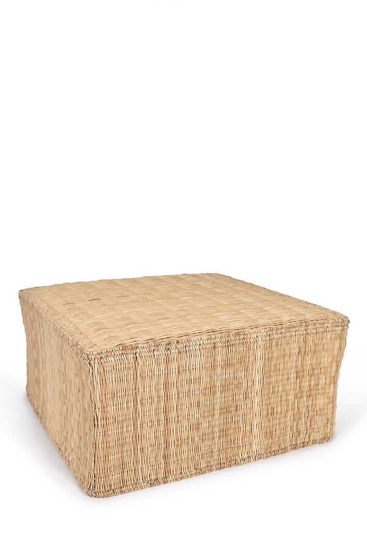 Husk Rattan Ottoman - Natural