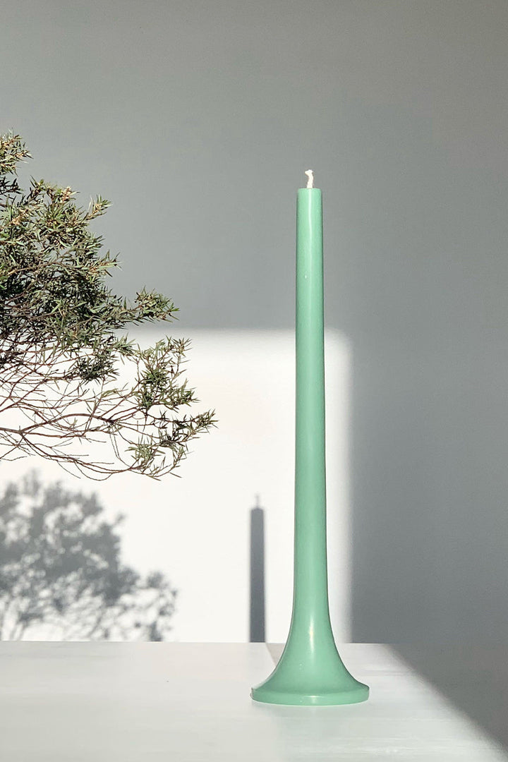 Husk Taper Candle - Jade