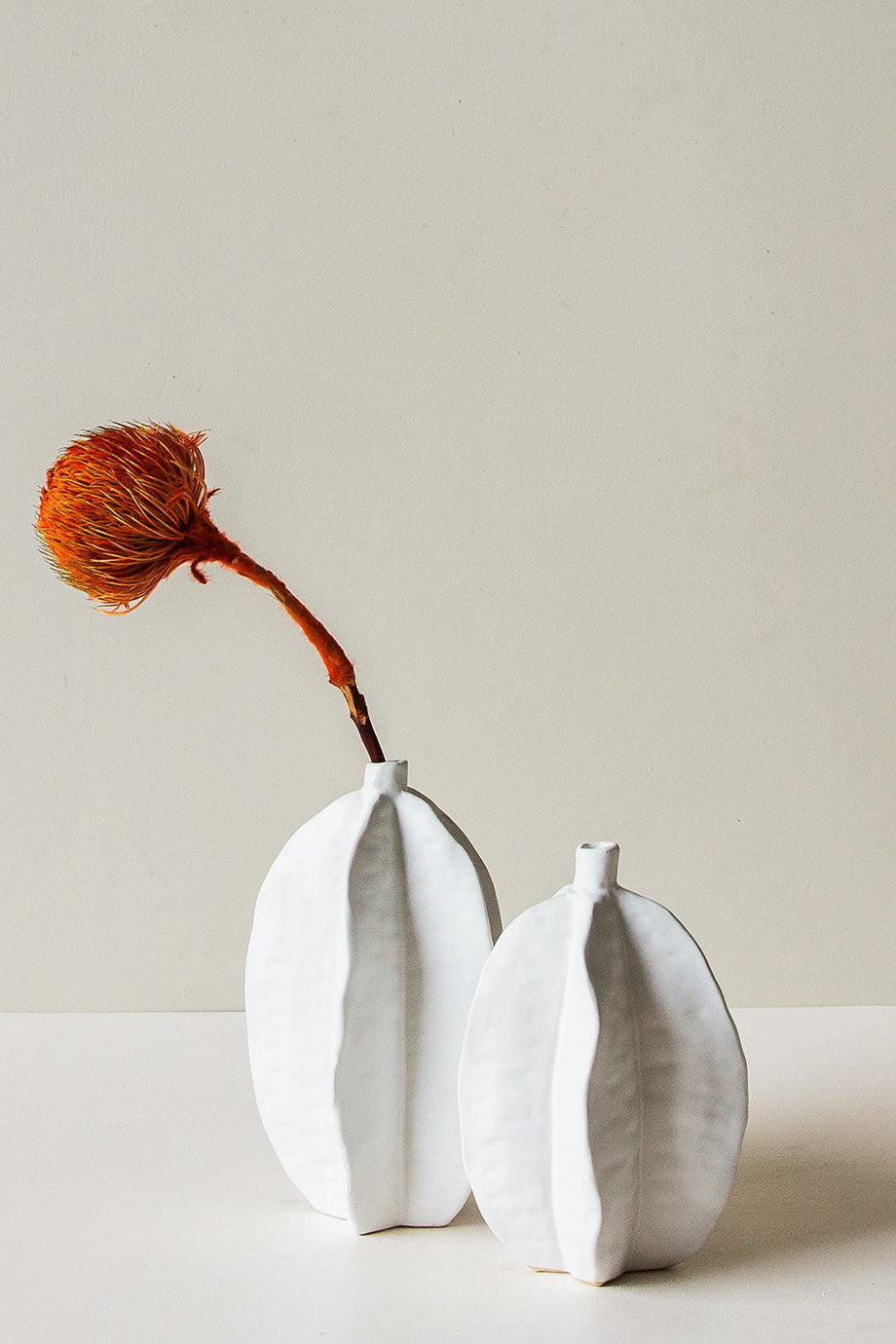 Husk Pod Vase - White