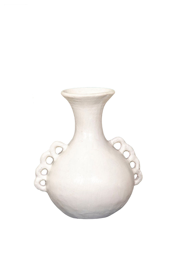 Husk Frill Vase - White