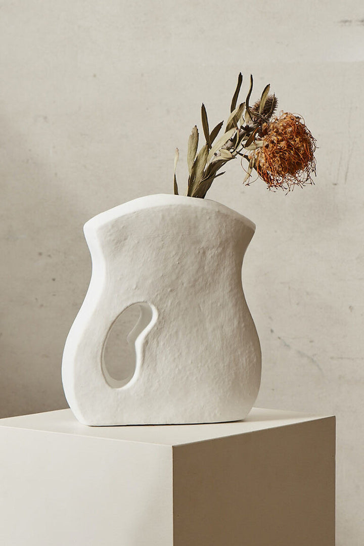 Husk Benjamin Vase - White