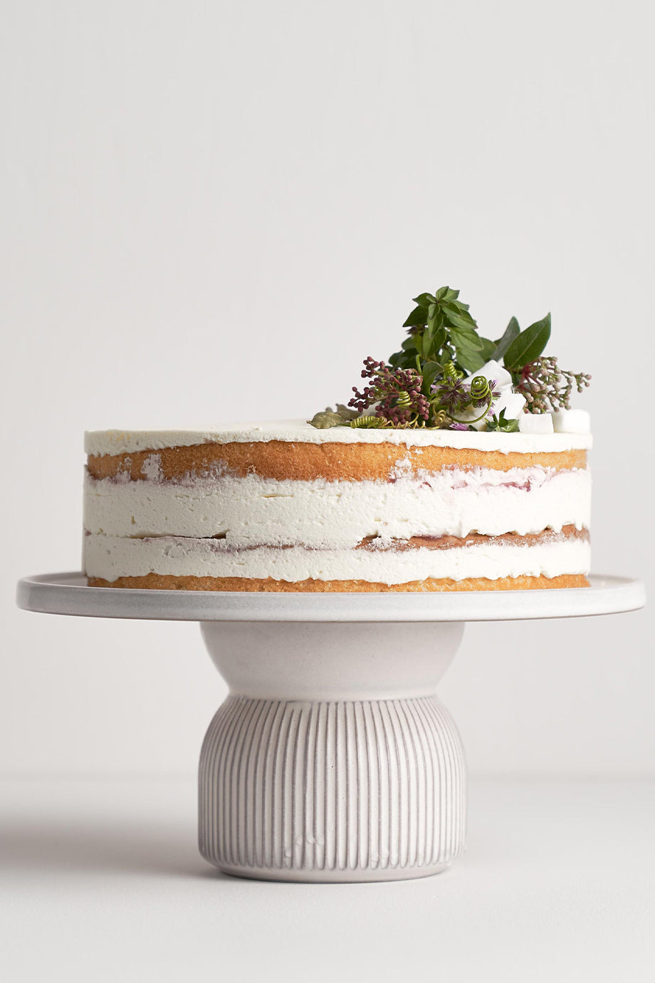 Husk Cake Stand - White