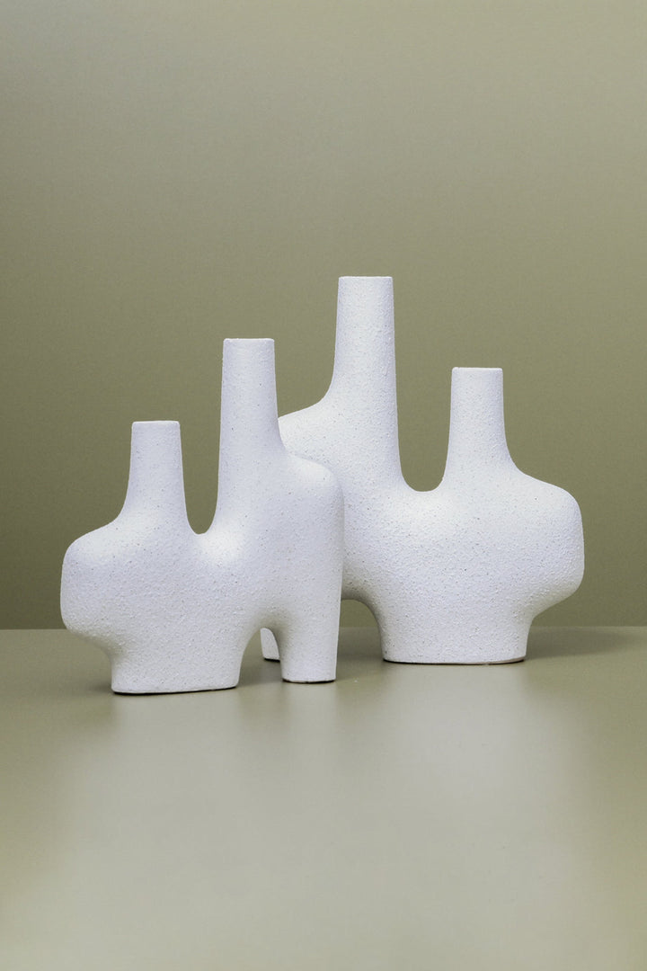 Husk Emilio Vase - White