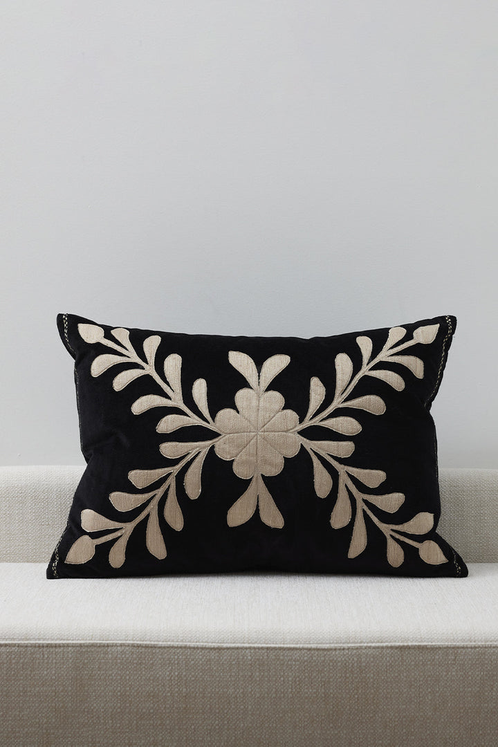 Husk Flora Cushion - Champagne