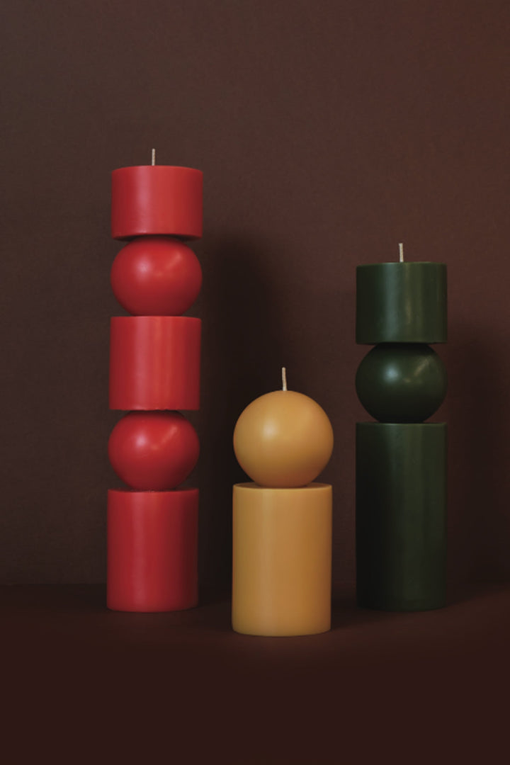 Husk Totem Candle - Olive