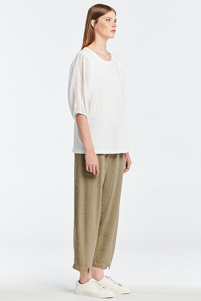 Transit Contrast Tee - White