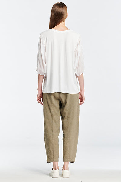 Transit Contrast Tee - White