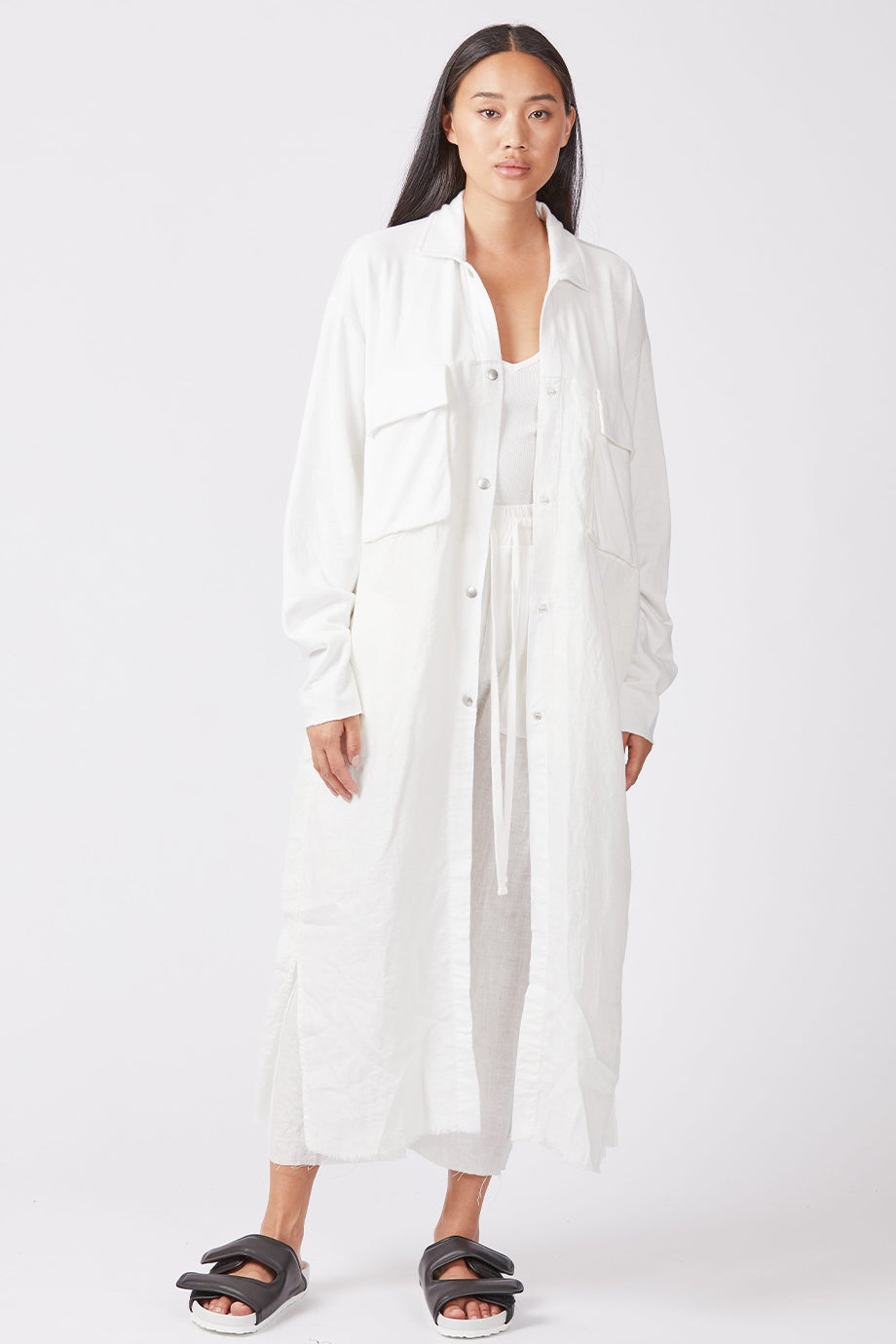 Thom Krom Shacket White - White