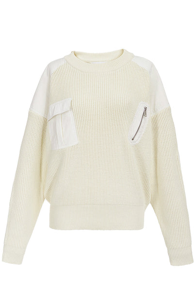 Essentiel Antwerp Behind Sweater - White