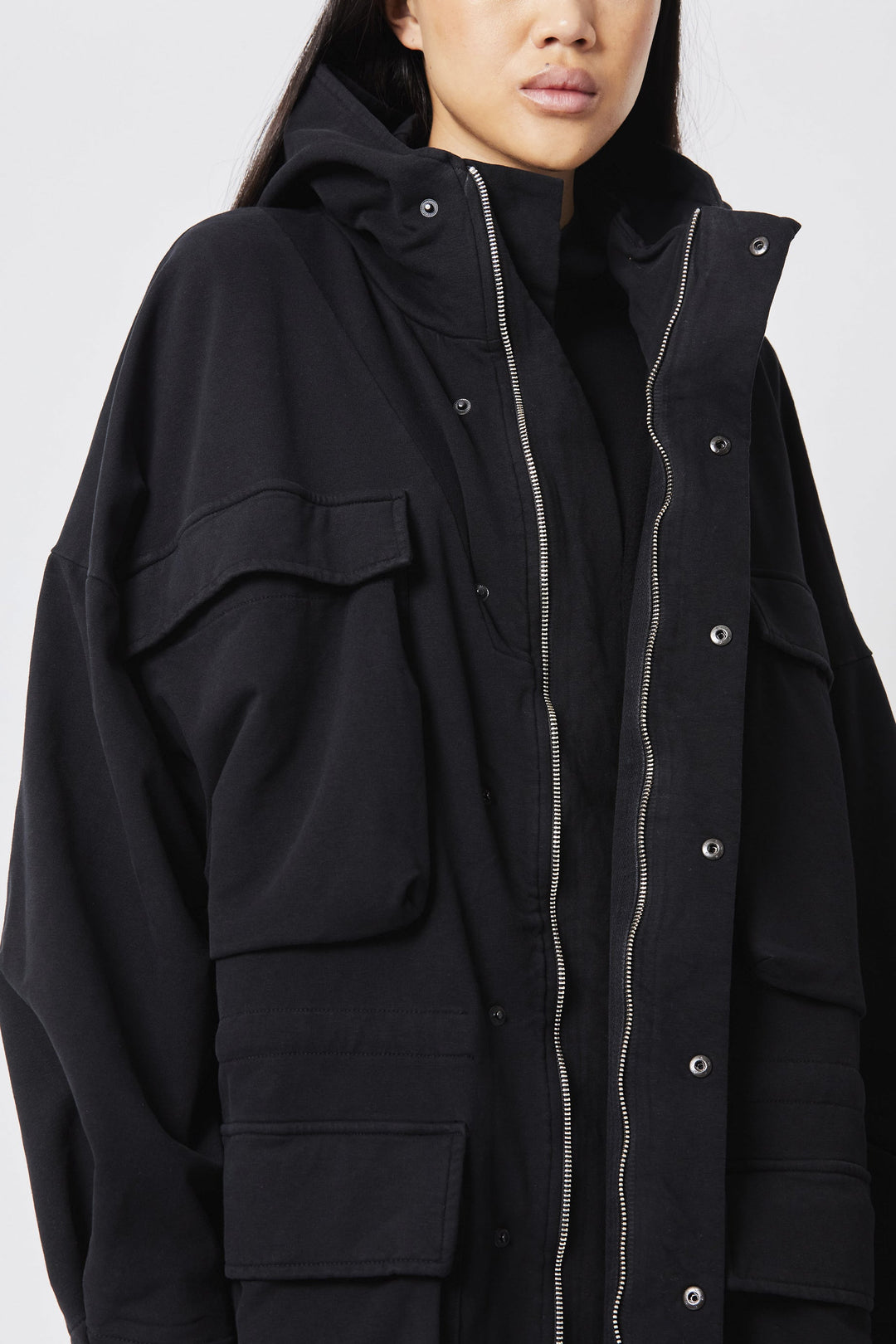 Thom Krom Hooded Parka - Black