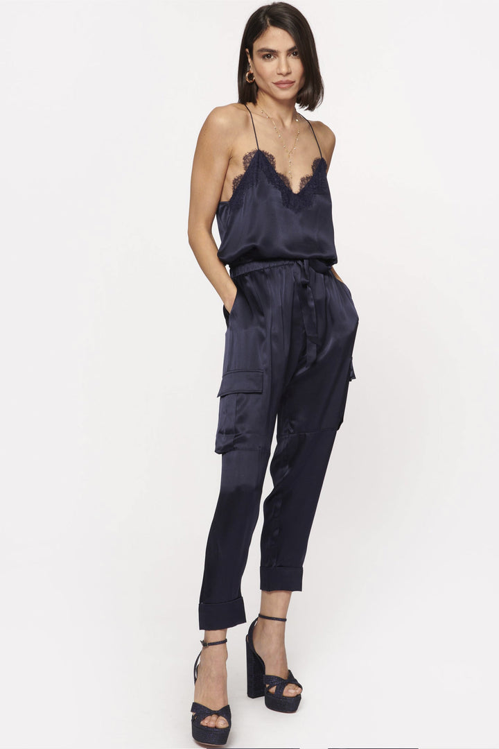 Cami NYC Racer Cami - Navy