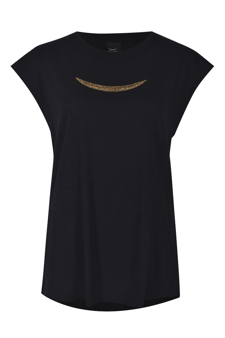 Husk BEADED TEE - Black