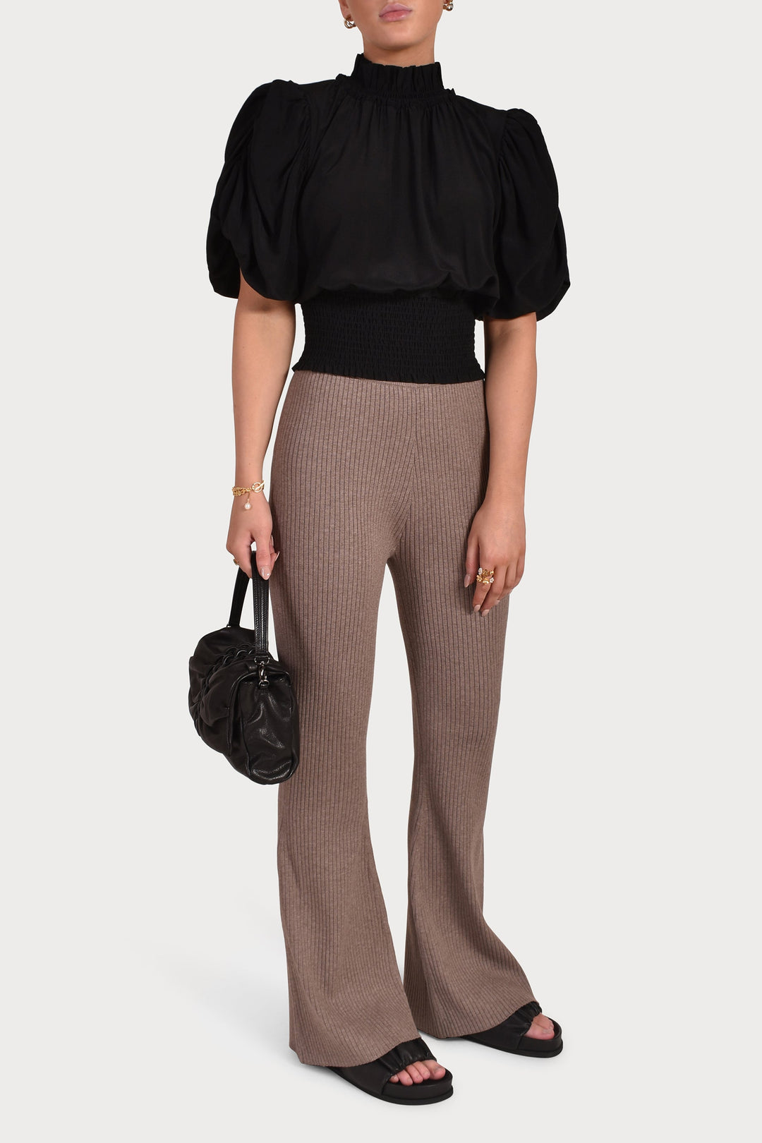 Husk RIB PANT - Taupe