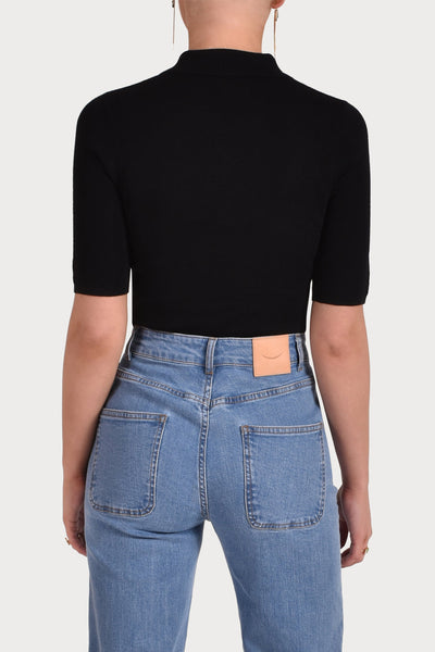 Husk POLO KNIT - Black