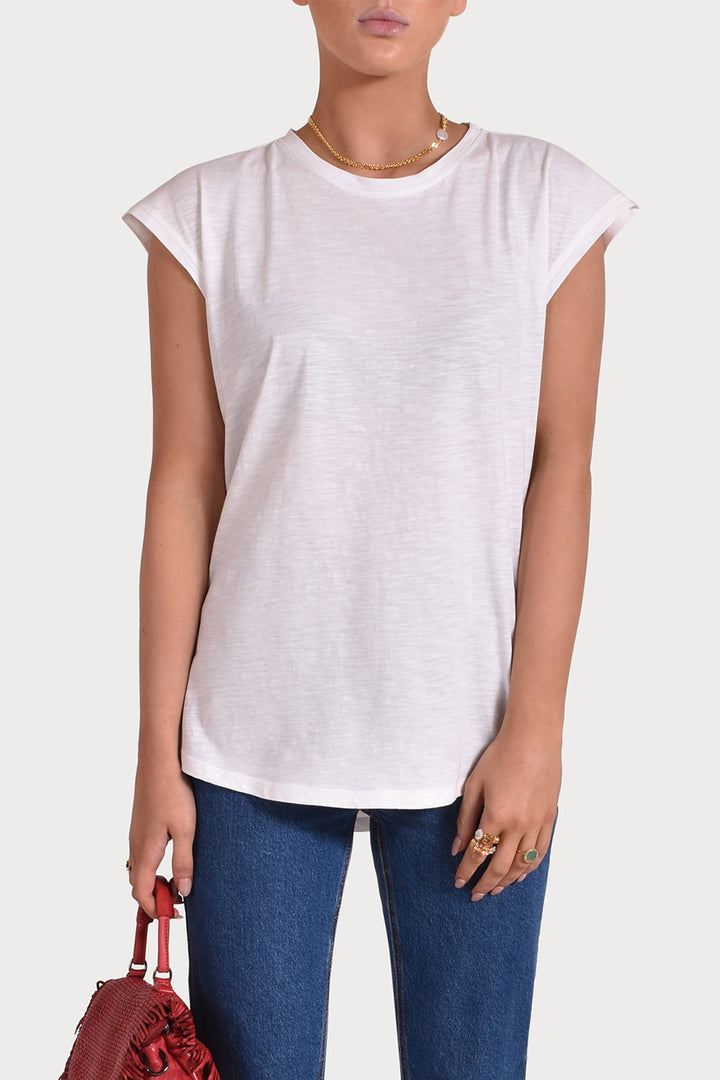 Husk MUSCLE TEE - White