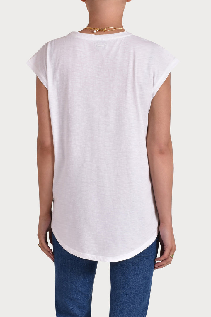 Husk MUSCLE TEE - White