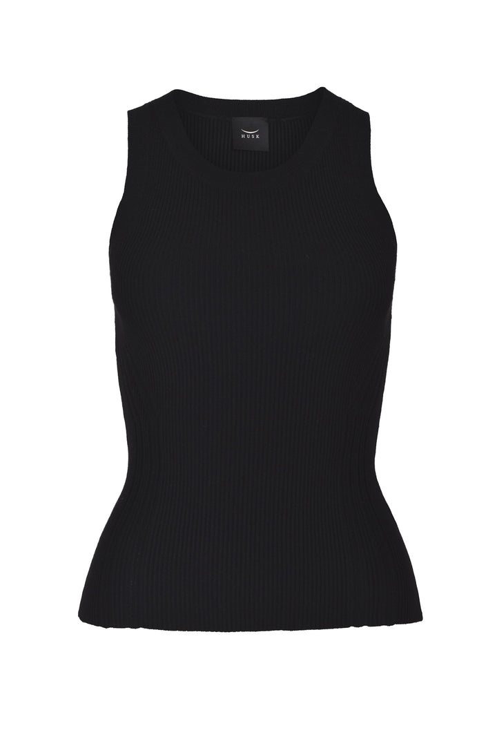 Husk POINTELLE TANK - Black