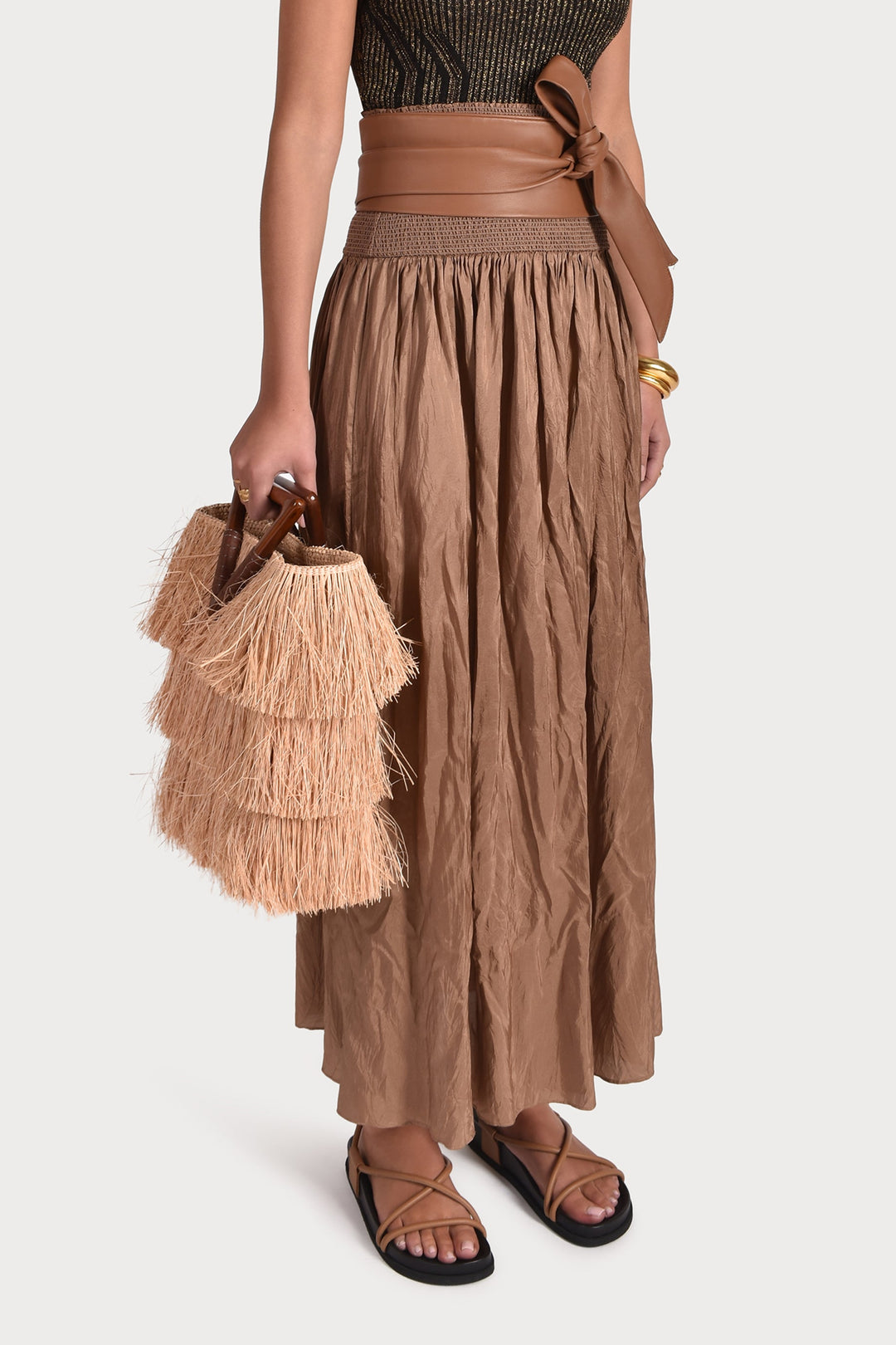 Husk ATLAS SKIRT - Taupe