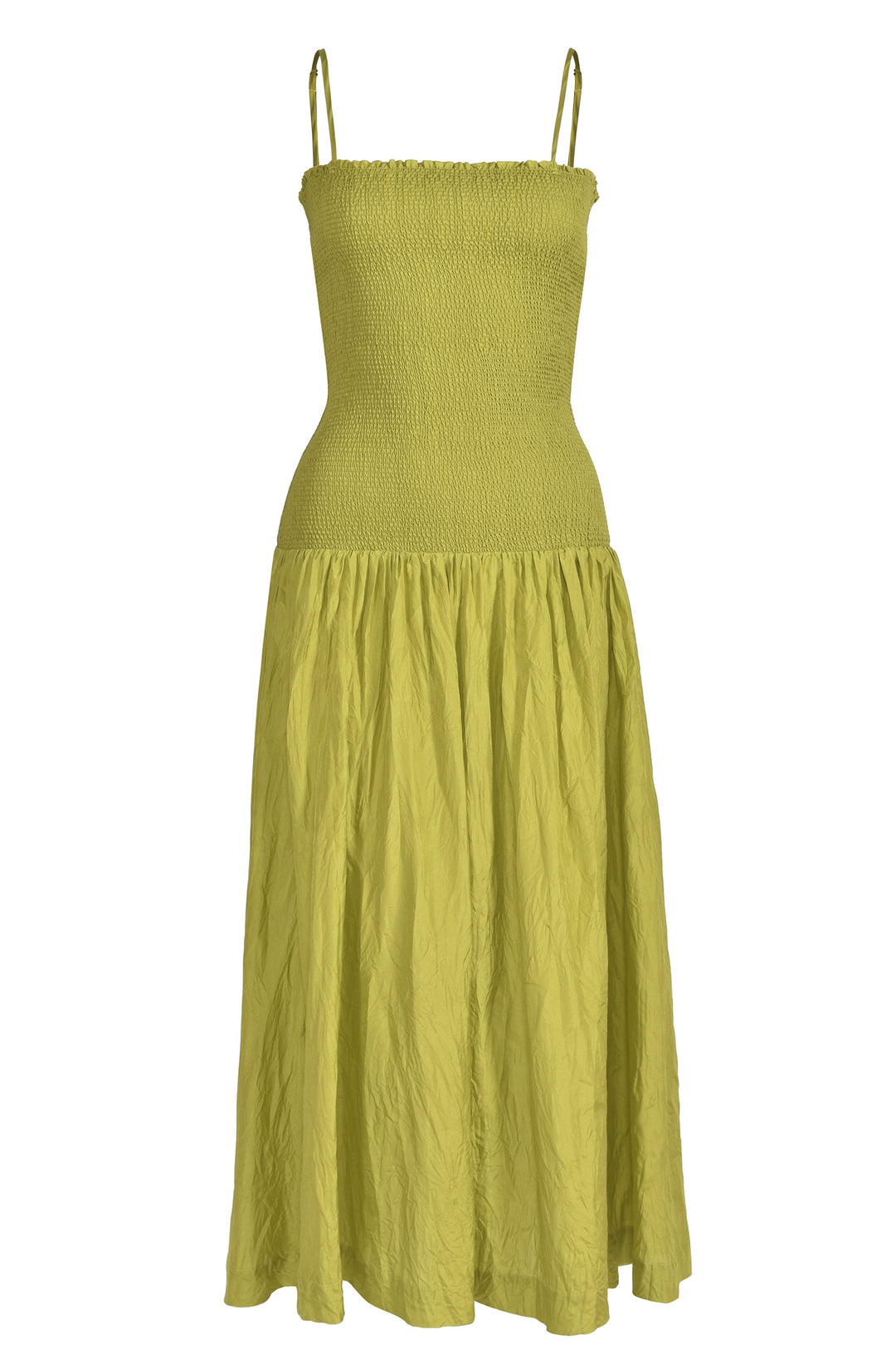 Husk LUNA DRESS - Chartreuse