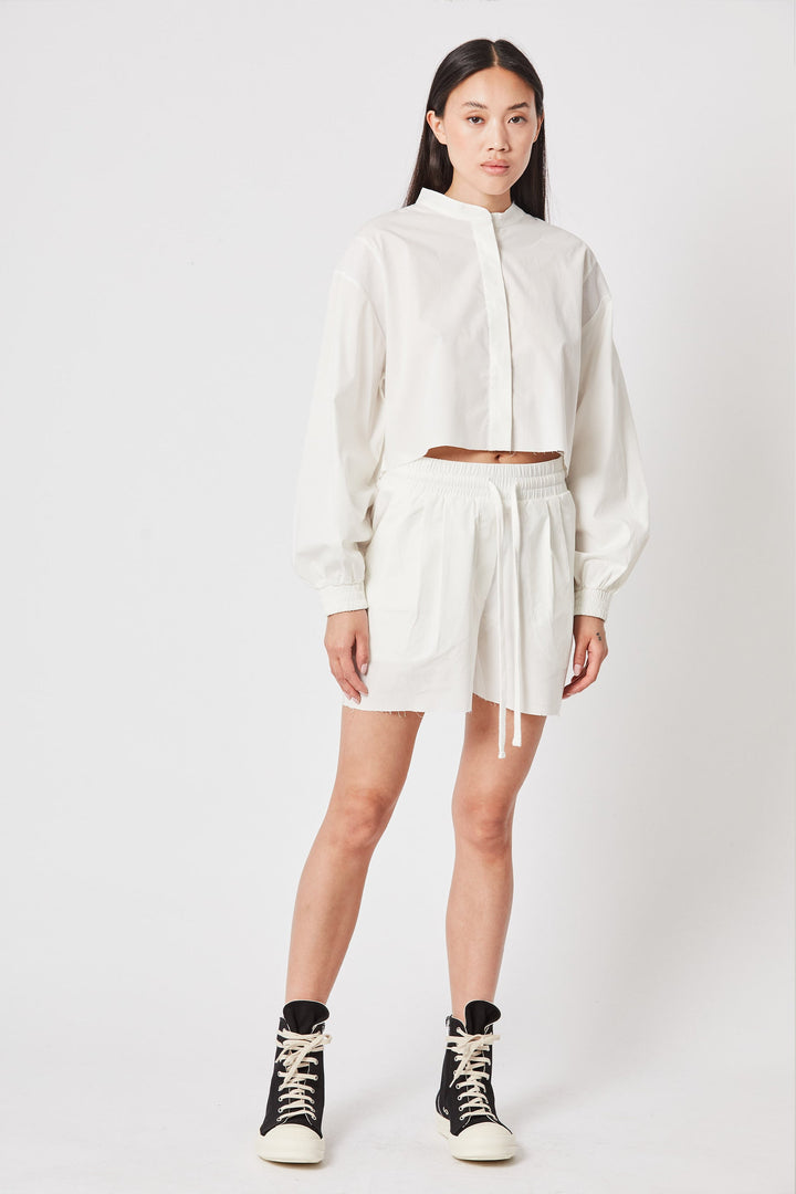 Thom Krom Crop Blouse - White