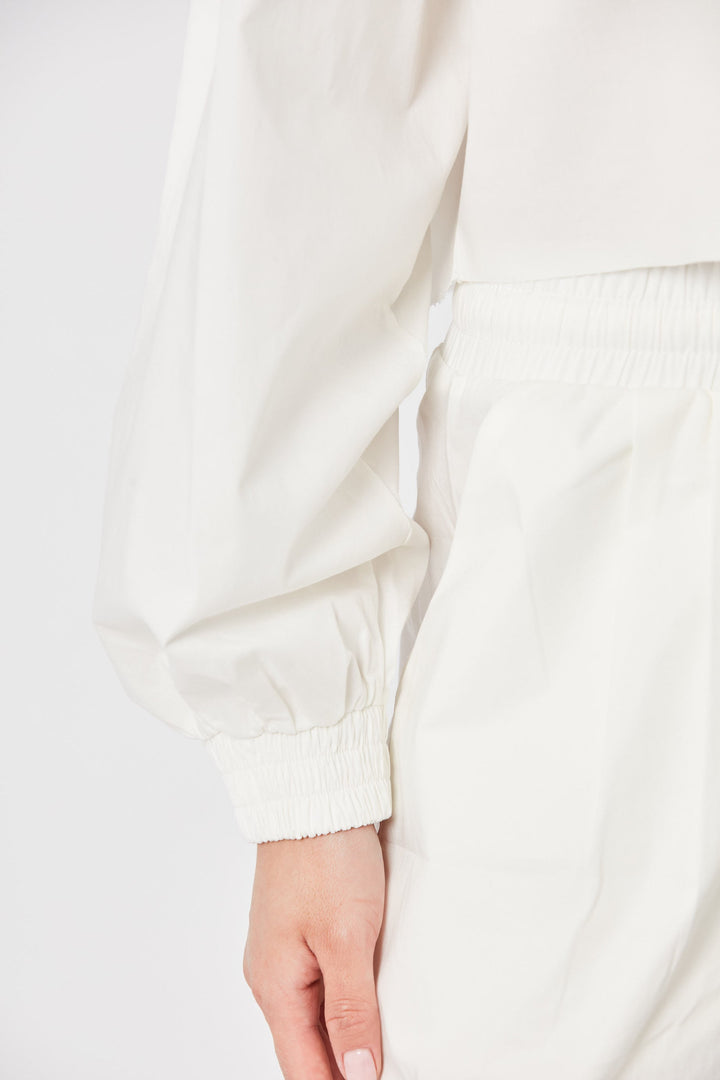 Thom Krom Crop Blouse - White