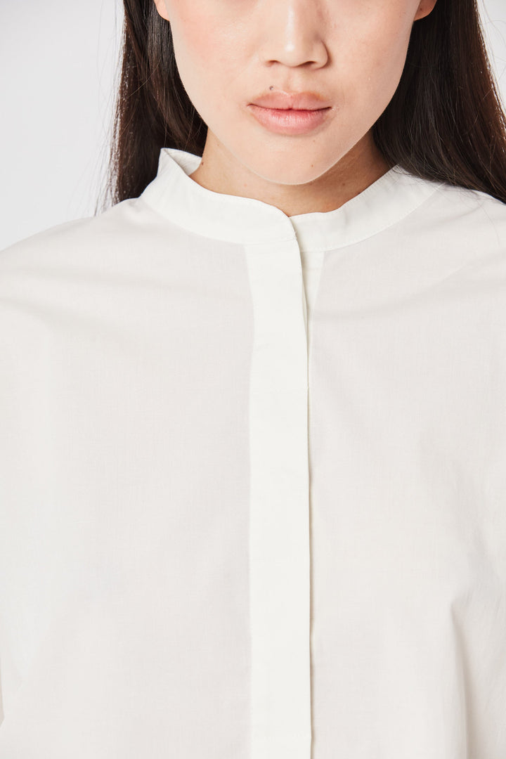 Thom Krom Crop Blouse - White