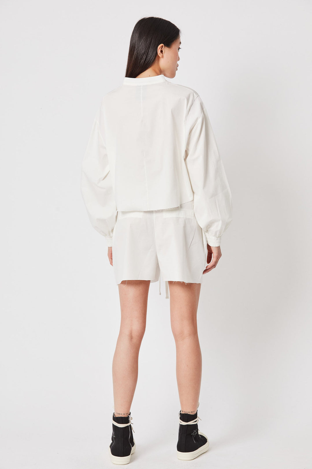 Thom Krom Crop Blouse - White