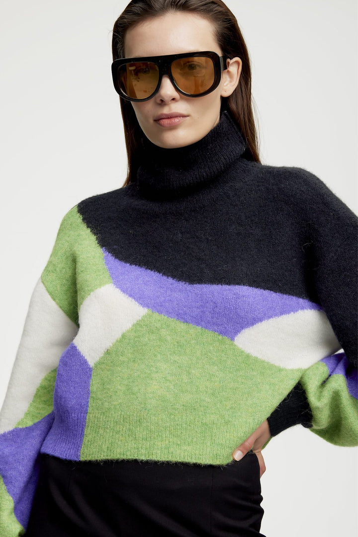 Gestuz Alpha Rollneck - Multi Coloured