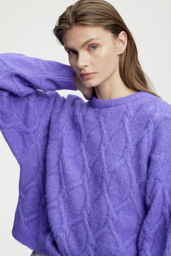 Gestuz Cabel Pullover - Purple