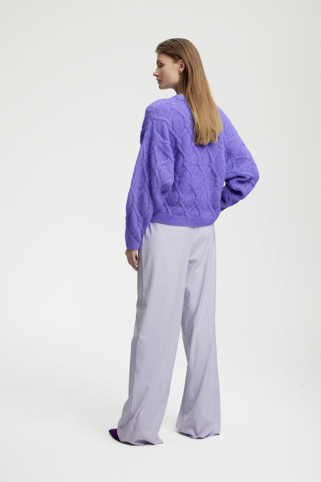 Gestuz Cabel Pullover - Purple