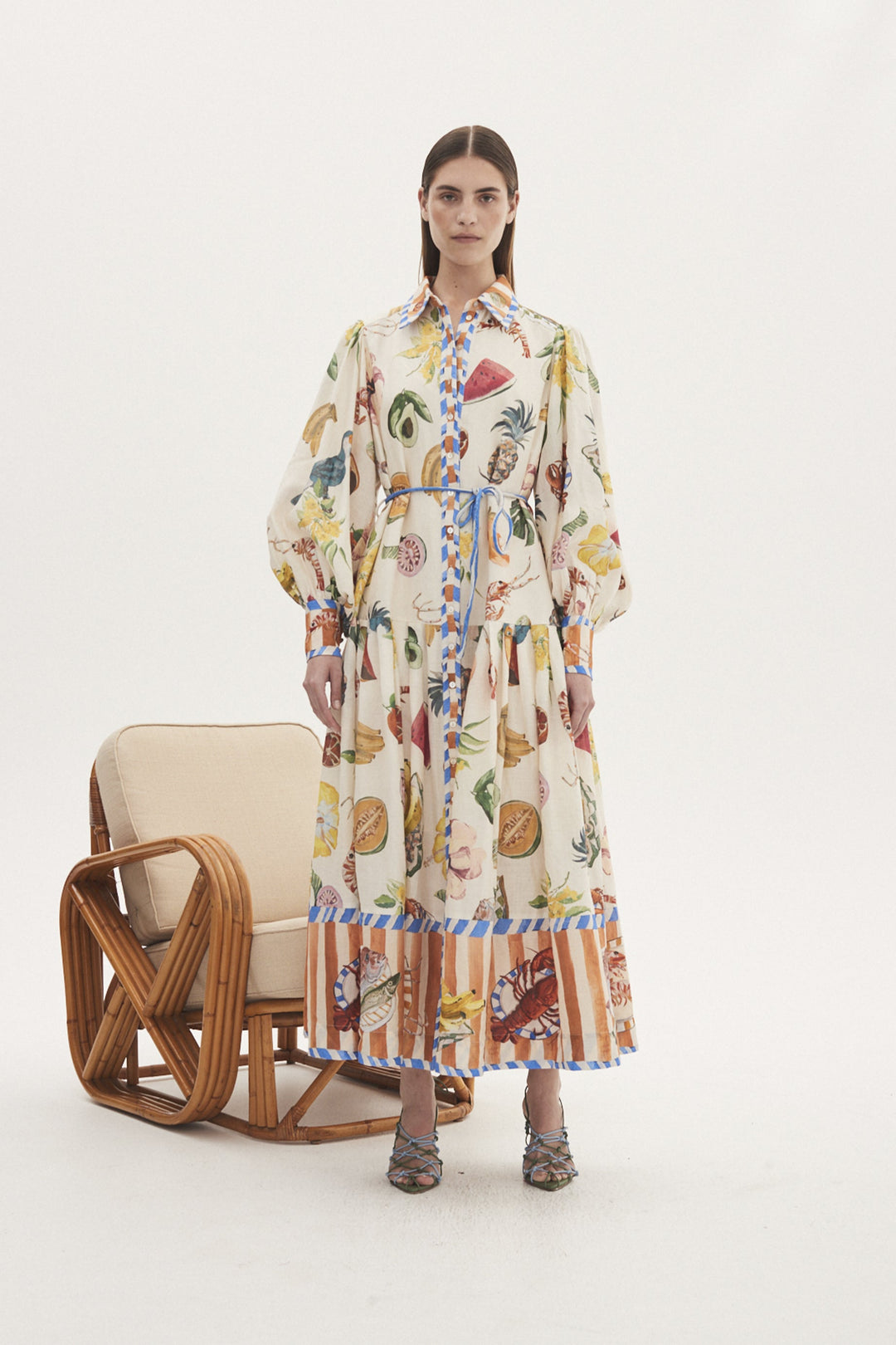 Alemais Theo Shirtdress - Multi Coloured