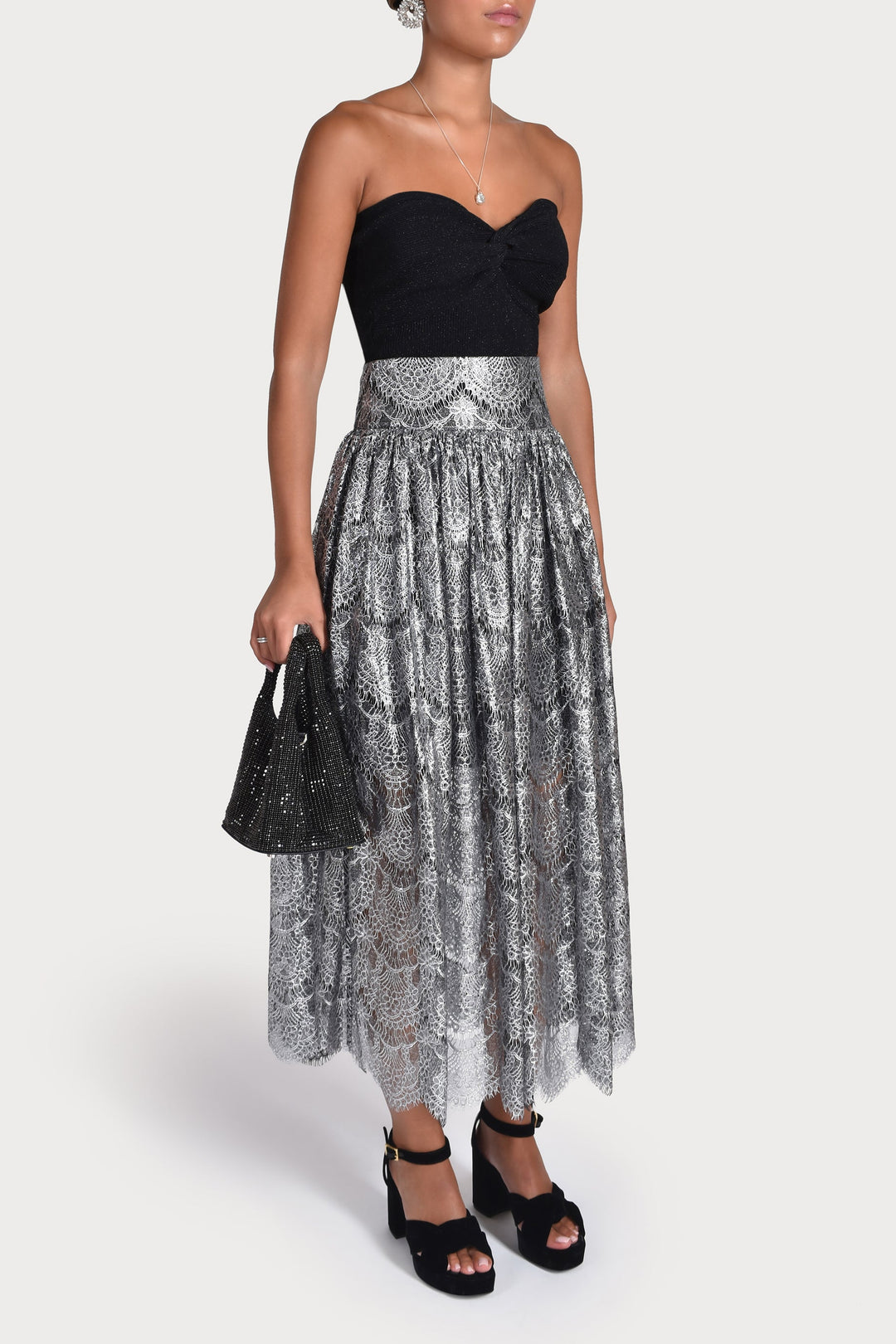 Husk OPULENCE SKIRT - Silver